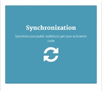 syncronization syncronizes your wallet to get your activation code